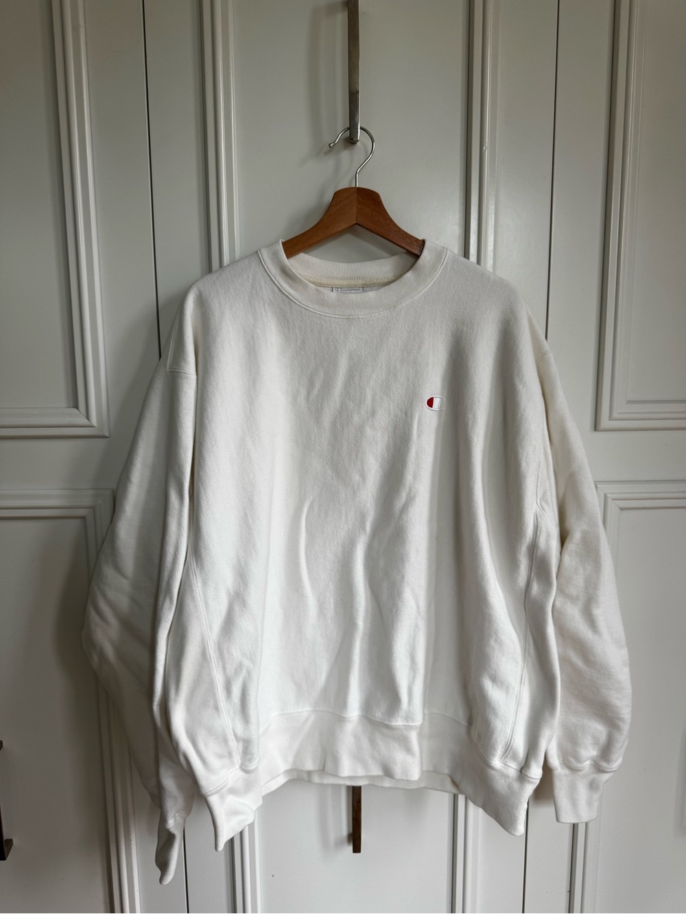 White Champion Crewneck